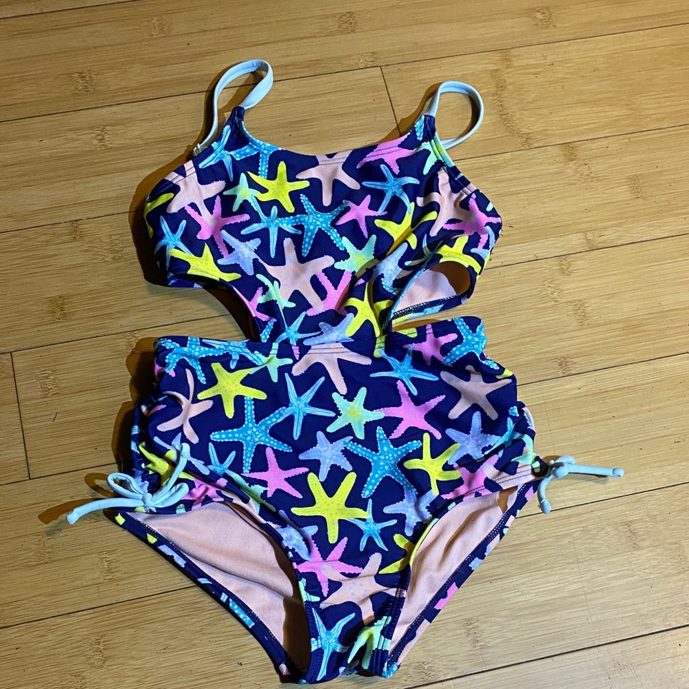 Starfish Patterned Kids Swimsuit